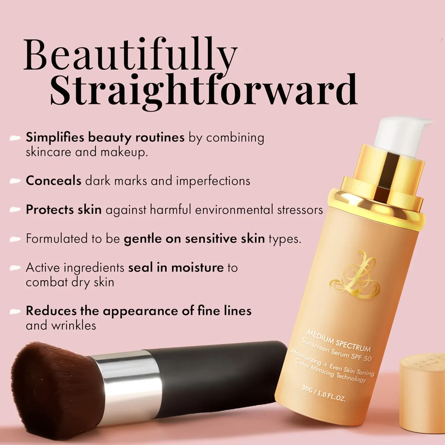 4-in-1 Color Changing Liquid Foundation with SPF50+ | Long-Wearing, Moisturizing, No Makeup Removal, Sweat-Proof for Flawless Glow thumbnail 5