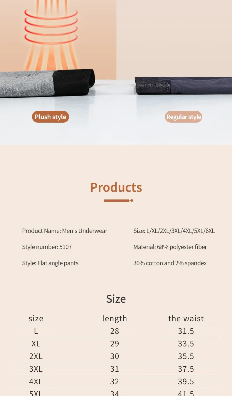 3-Pack Men's Thermal Underwear Boxer Briefs - Warm Velvet Thickened Cold-Proof Sports Shorts for Autumn Winter showcase 10