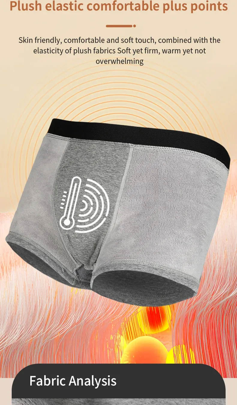 3-Pack Men's Thermal Underwear Boxer Briefs - Warm Velvet Thickened Cold-Proof Sports Shorts for Autumn Winter showcase 8