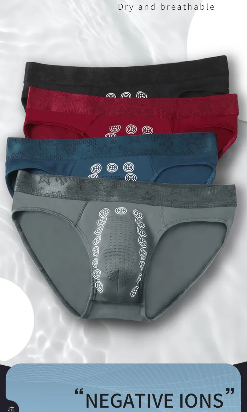 3-Pack Men's Summer Boxer Briefs - Comfortable, Breathable, Mid-Waist Sports Underwear with Negative Ion Technology for Active Lifestyles showcase 6