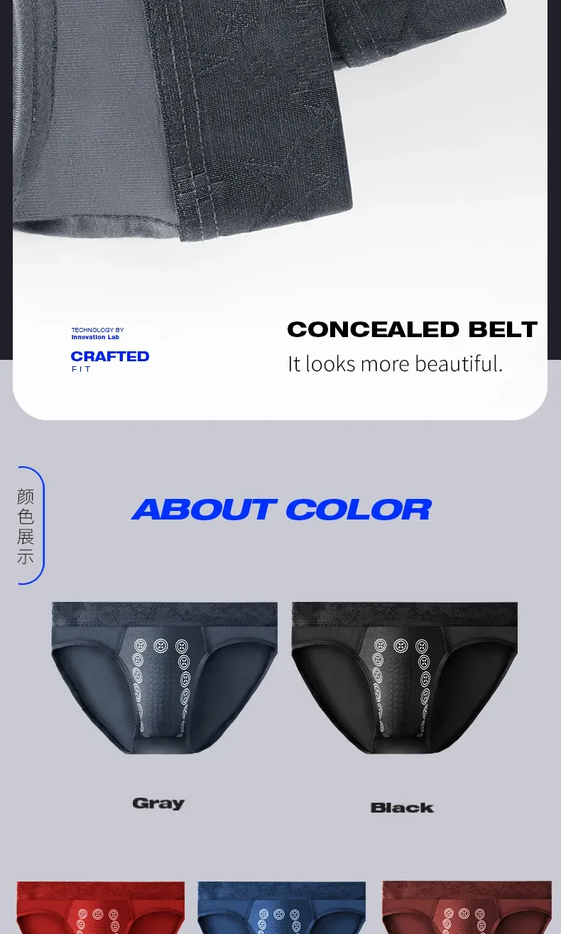 3-Pack Men's Summer Boxer Briefs - Comfortable, Breathable, Mid-Waist Sports Underwear with Negative Ion Technology for Active Lifestyles showcase 12