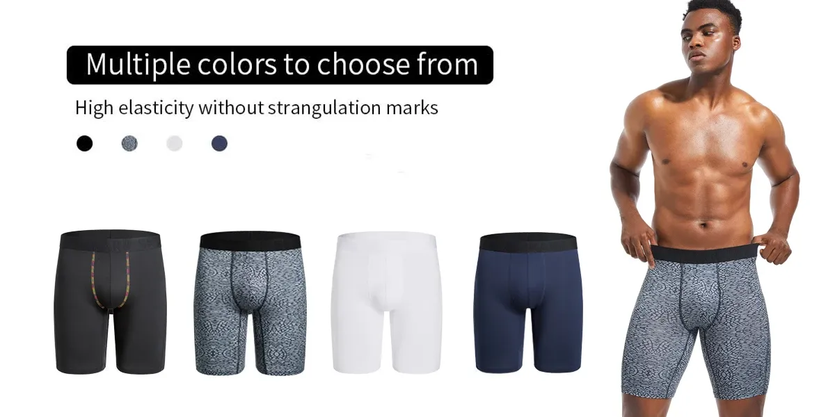 BONITOS Men's Boxer Briefs 4-Pack Cotton Underwear, Solid Color Sexy Breathable Shorts for Daily Wear showcase 6