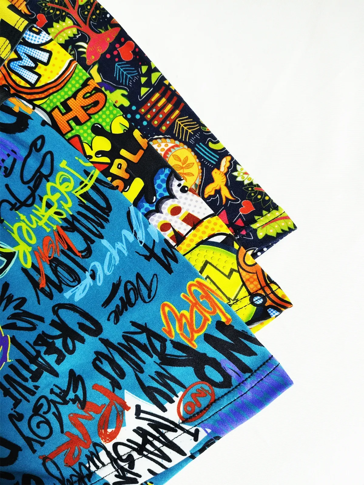 Men's 3-Pack Polyester Boxer Briefs - Graffiti Comic Pop Art Print Underwear Set with "STYLE men" Waistband showcase 5