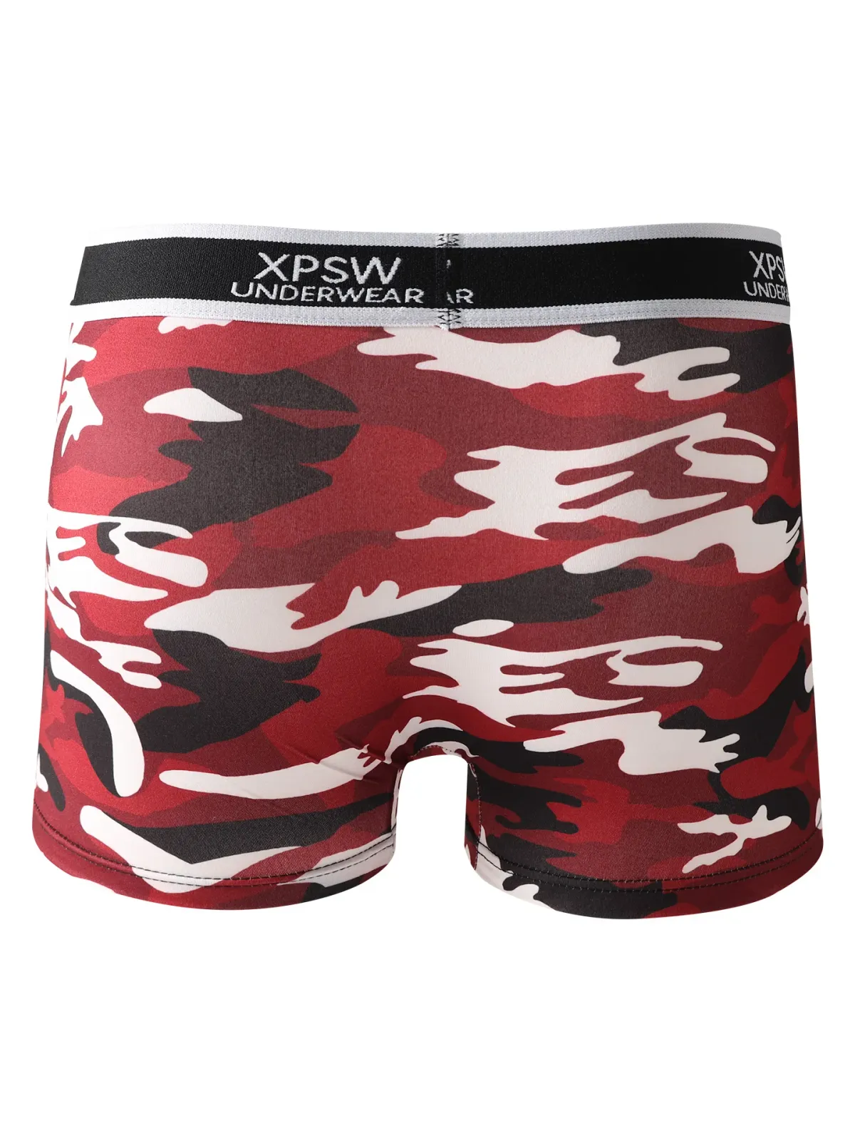 Men's 4-Pack Polyester Boxer Briefs - Camouflage Print, "XPSW UNDERWEAR" Waistband, Snug & Flexible Fit for All-Day Comfort showcase 3