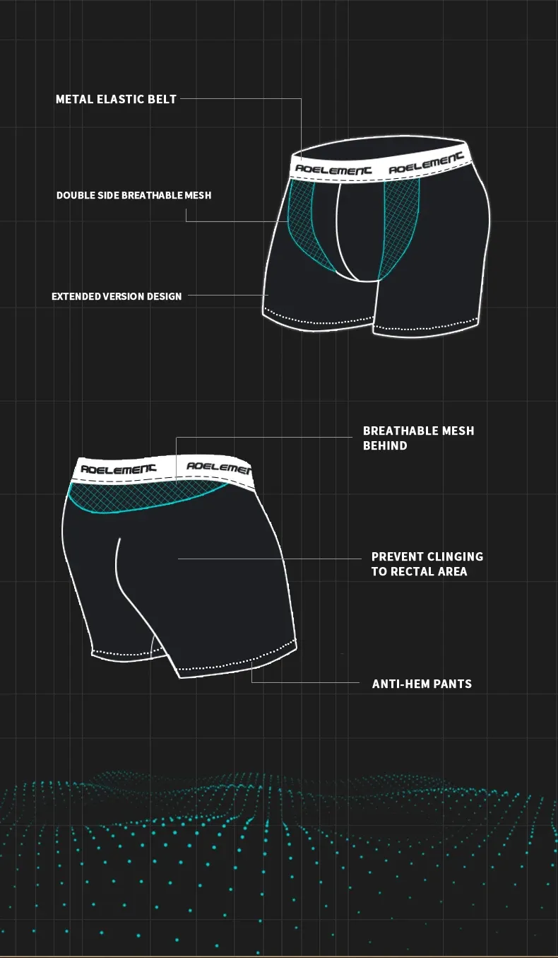 3-Pack Men's Ice Mesh Boxer Briefs, Sports Running Long Leg Boxer Underwear, Extended Wear-Resistant Five-Quarter Pants for Daily Comfort showcase 5