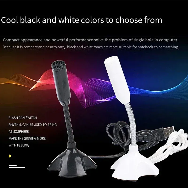 Adjustable USB Condenser Microphone for PC/Laptop - Studio Singing, Gaming, Streaming - Desktop Mic with Stand and Holder