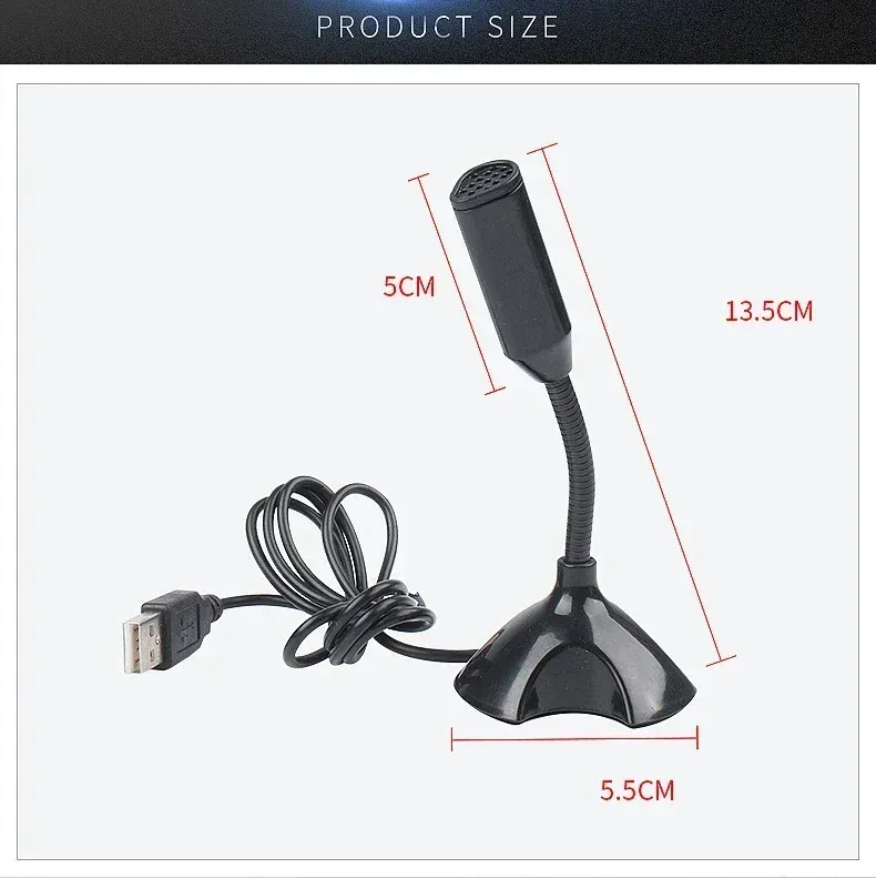 Adjustable USB Condenser Microphone for PC/Laptop - Studio Singing, Gaming, Streaming - Desktop Mic with Stand and Holder showcase 7