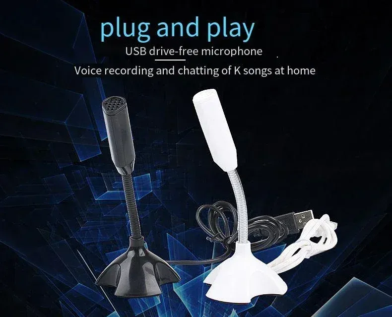 Adjustable USB Condenser Microphone for PC/Laptop - Studio Singing, Gaming, Streaming - Desktop Mic with Stand and Holder showcase 6