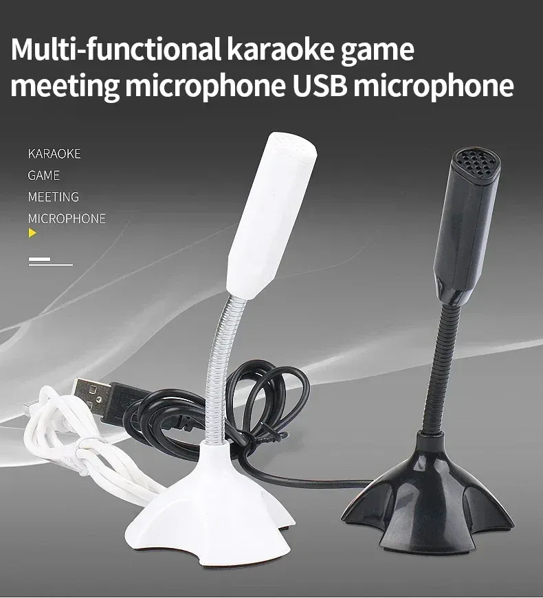 Adjustable USB Condenser Microphone for PC/Laptop - Studio Singing, Gaming, Streaming - Desktop Mic with Stand and Holder showcase 1