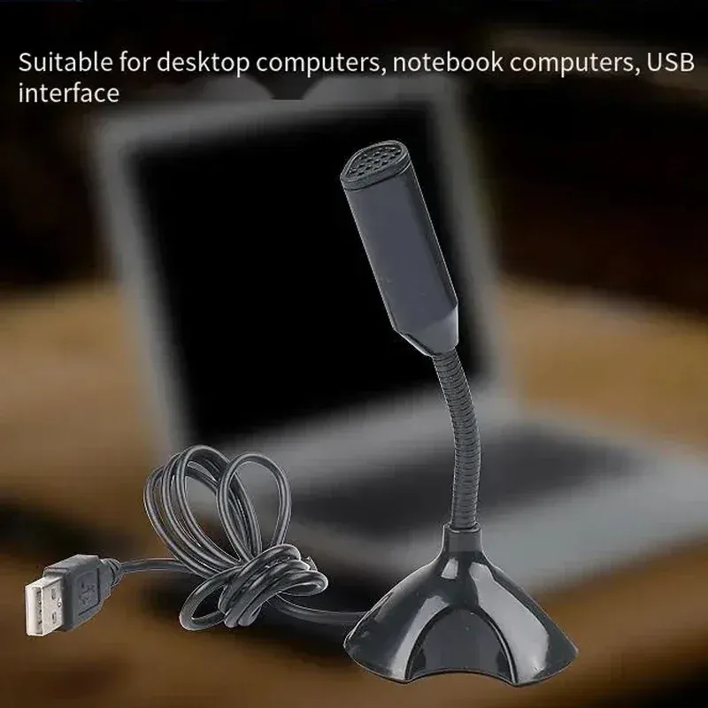 Adjustable USB Condenser Microphone for PC/Laptop - Studio Singing, Gaming, Streaming - Desktop Mic with Stand and Holder thumbnail 4