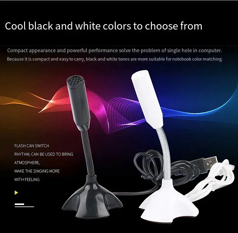 Adjustable USB Condenser Microphone for PC/Laptop - Studio Singing, Gaming, Streaming - Desktop Mic with Stand and Holder showcase 4