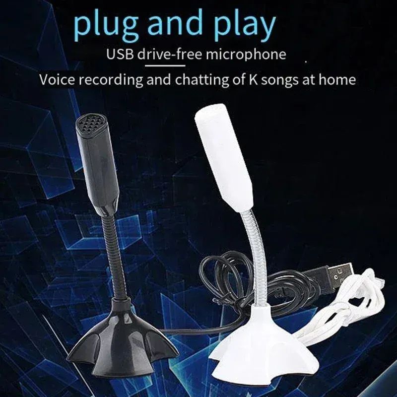 Adjustable USB Condenser Microphone for PC/Laptop - Studio Singing, Gaming, Streaming - Desktop Mic with Stand and Holder thumbnail 3