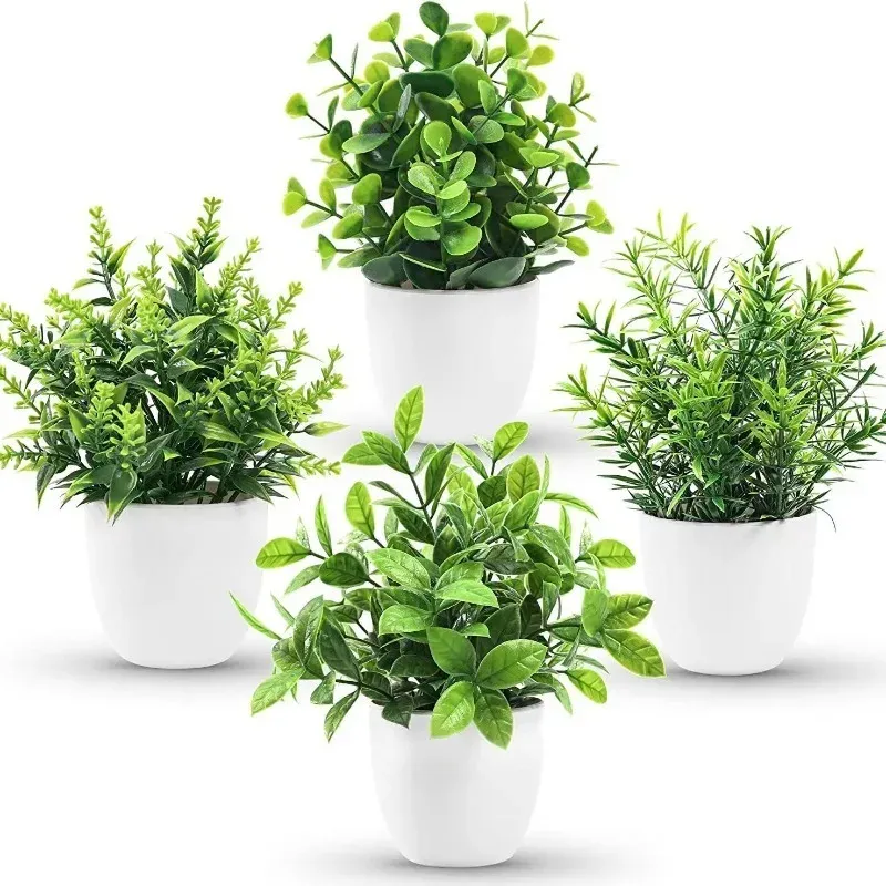 Artificial Potted Plant Greenery - Realistic Plastic Bonsai for Indoor/Outdoor Home Decor showcase 1