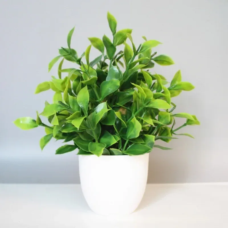 Artificial Potted Plant Greenery - Realistic Plastic Bonsai for Indoor/Outdoor Home Decor thumbnail 5