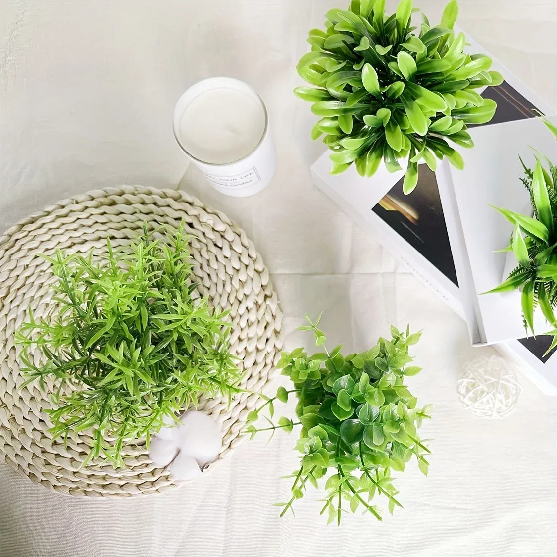 Artificial Potted Plant Greenery - Realistic Plastic Bonsai for Indoor/Outdoor Home Decor showcase 3