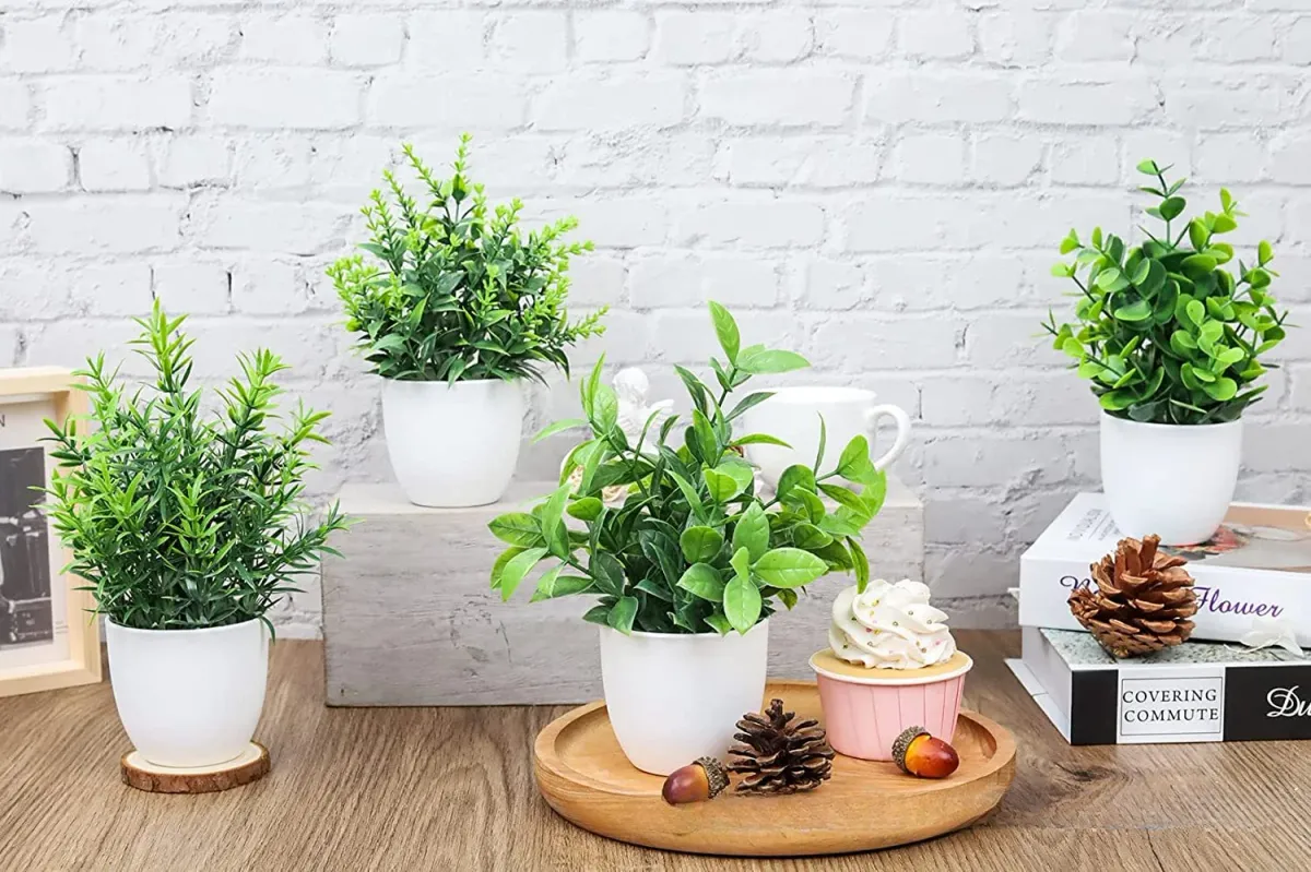 Artificial Potted Plant Greenery - Realistic Plastic Bonsai for Indoor/Outdoor Home Decor showcase 5