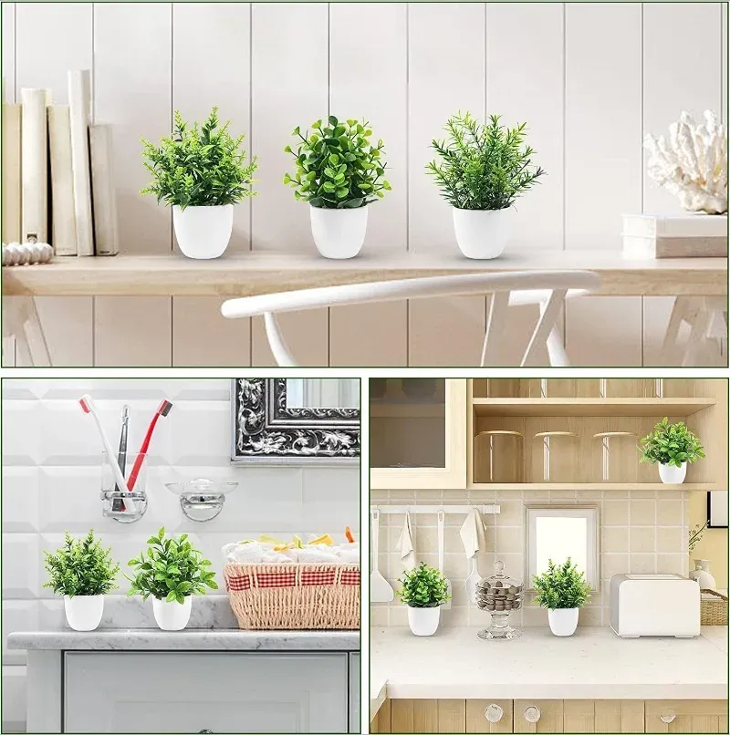 Artificial Potted Plant Greenery - Realistic Plastic Bonsai for Indoor/Outdoor Home Decor showcase 2