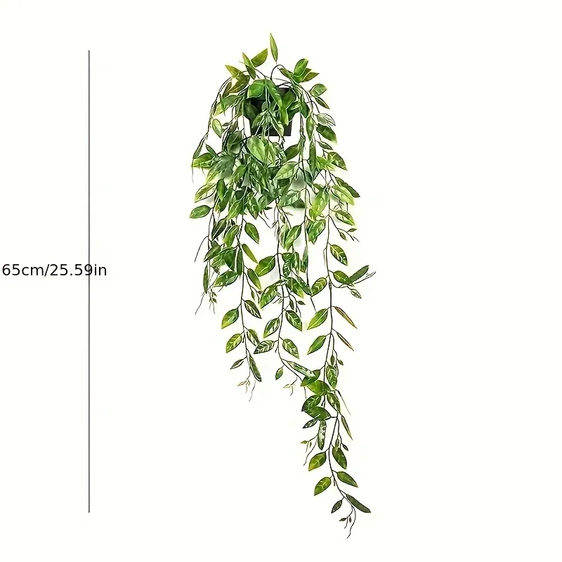 Artificial Hanging Eucalyptus Leaf Vine Plant Set - Realistic Faux Potted Greenery for Indoor Outdoor Wall Home Decor showcase 10