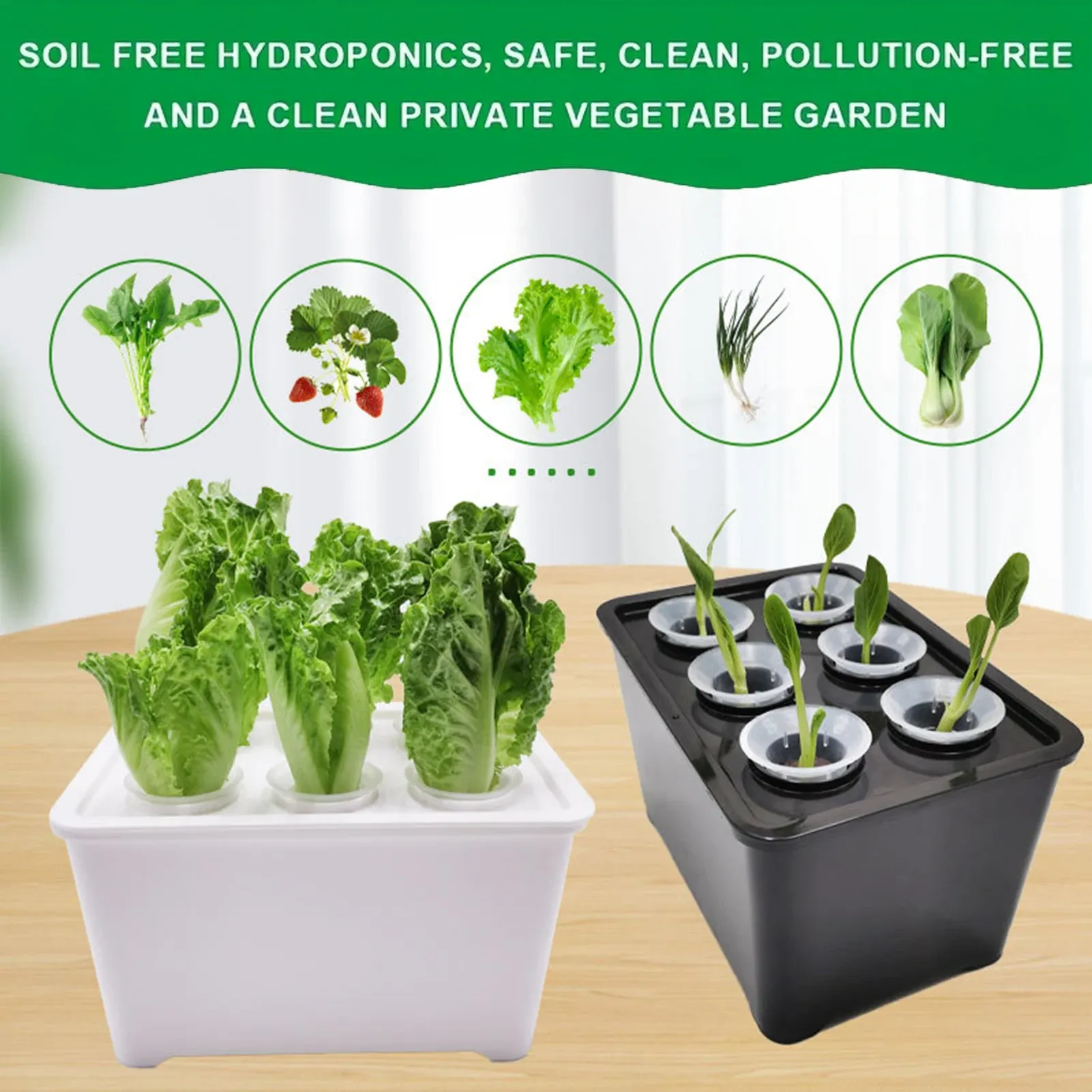 Indoor Hydroponic Grower Kit for Herbs & Plants - Universal Self-Watering System with Seedling Cups, Compact & Efficient for Home Gardens, Ideal Gift for Plant Lovers thumbnail 1