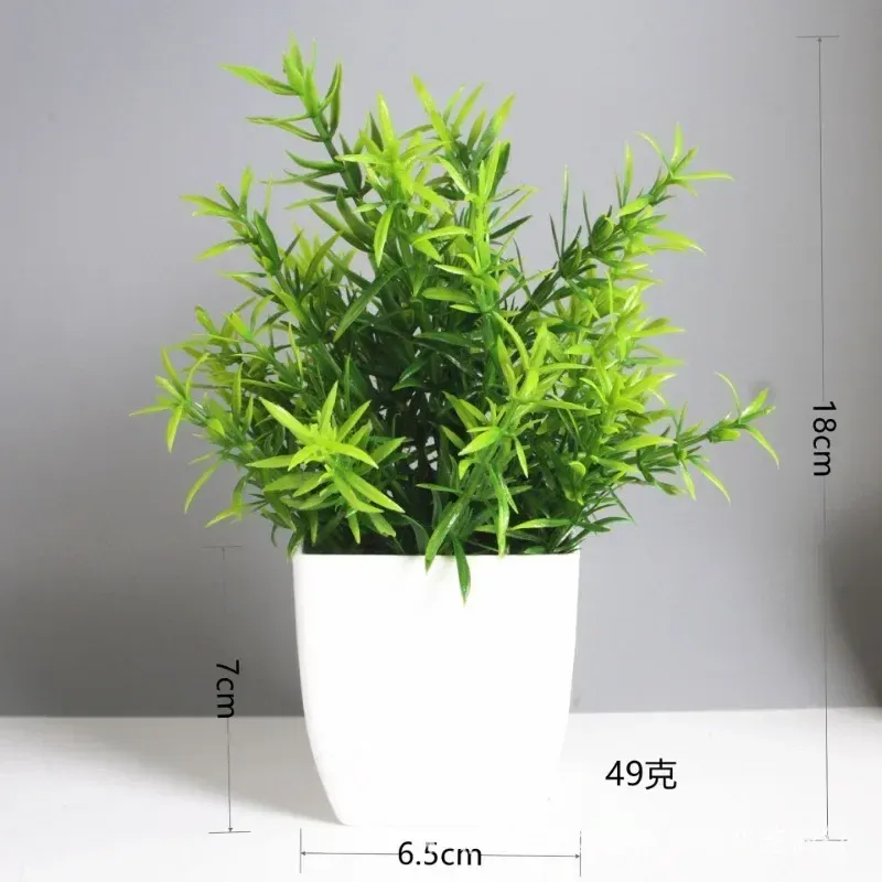Artificial Eucalyptus Bonsai Potted Plant - Realistic Green Fake Flower for Indoor Outdoor Home Bedroom Garden Decoration thumbnail 2