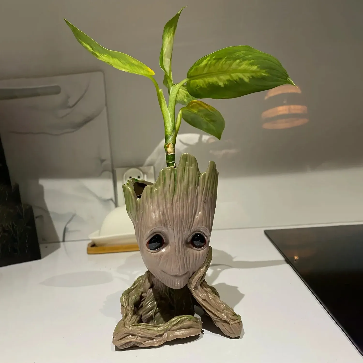 Groot Planter Pot for Indoor Plants & Flowers - Anime Figure Statue Art Craft, Durable Plastic Home Decor Ornament, Perfect Gift for Kids and Men thumbnail 1