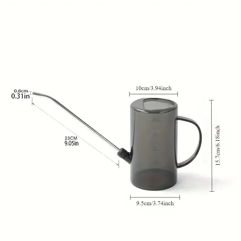 1L Stainless Steel Long Spout Watering Can & Gardening Shovel Set - Durable Plastic Pot for Indoor Outdoor Plants, Flowers, Home Office Irrigation thumbnail 3