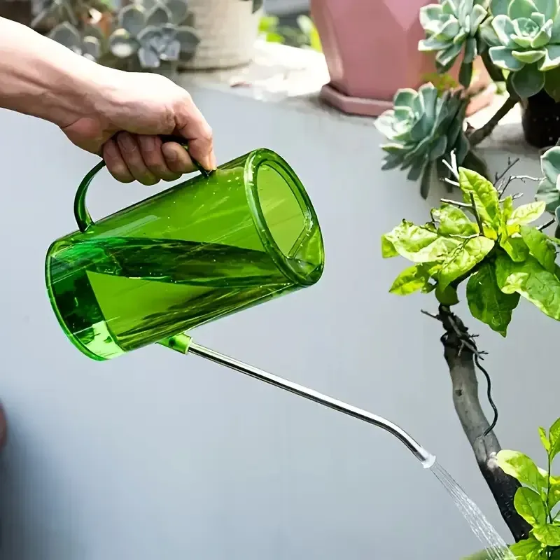 1L Stainless Steel Long Spout Watering Can & Gardening Shovel Set - Durable Plastic Pot for Indoor Outdoor Plants, Flowers, Home Office Irrigation thumbnail 5