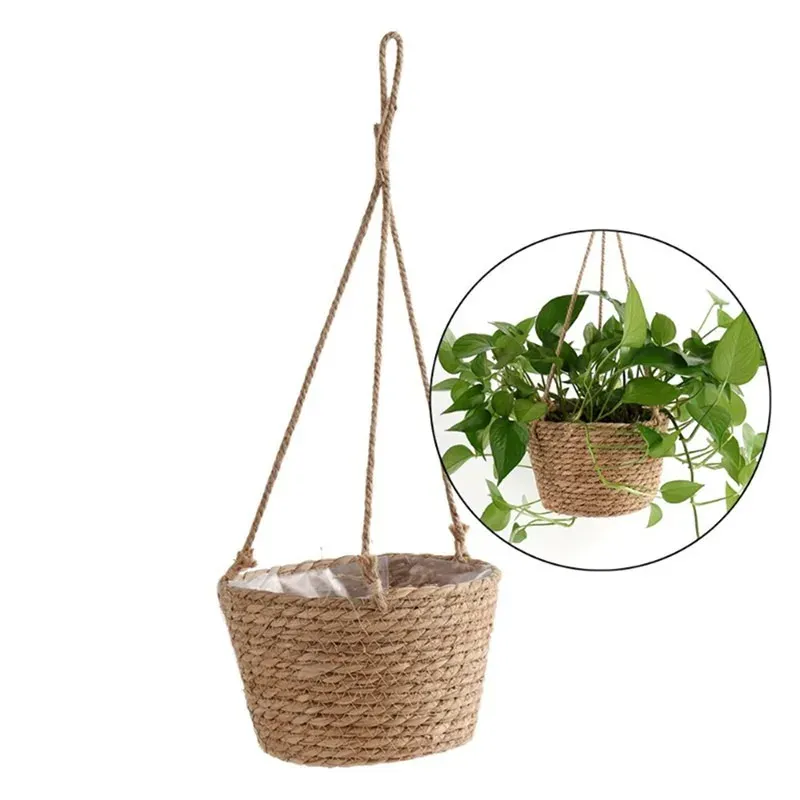 Macrame Plant Hanger Basket - Jute Rope Woven Indoor Outdoor Flower Pot Holder for Home Decor, Storage, and Gifts showcase 10
