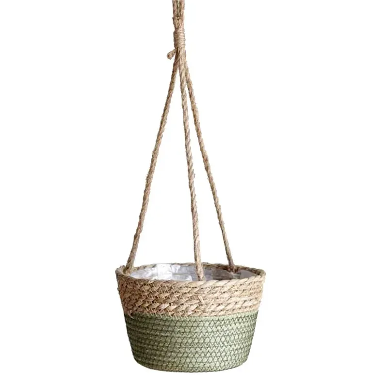 Macrame Plant Hanger Basket - Jute Rope Woven Indoor Outdoor Flower Pot Holder for Home Decor, Storage, and Gifts showcase 12
