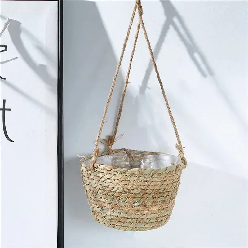 Macrame Plant Hanger Basket - Jute Rope Woven Indoor Outdoor Flower Pot Holder for Home Decor, Storage, and Gifts showcase 6