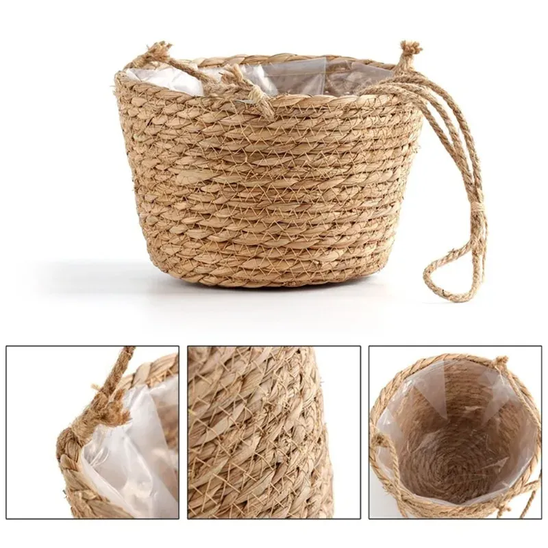 Macrame Plant Hanger Basket - Jute Rope Woven Indoor Outdoor Flower Pot Holder for Home Decor, Storage, and Gifts showcase 11
