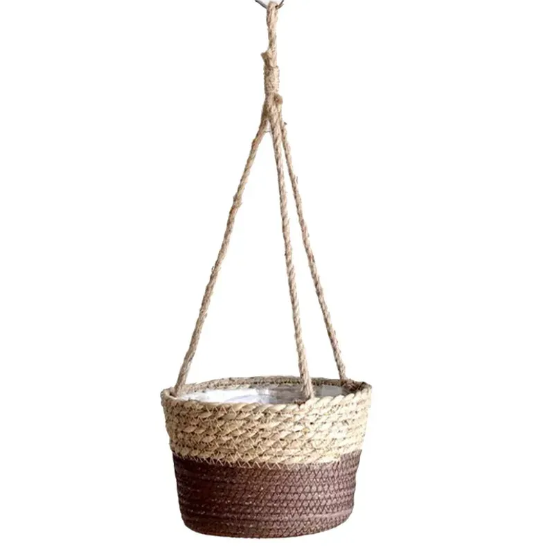 Macrame Plant Hanger Basket - Jute Rope Woven Indoor Outdoor Flower Pot Holder for Home Decor, Storage, and Gifts showcase 14