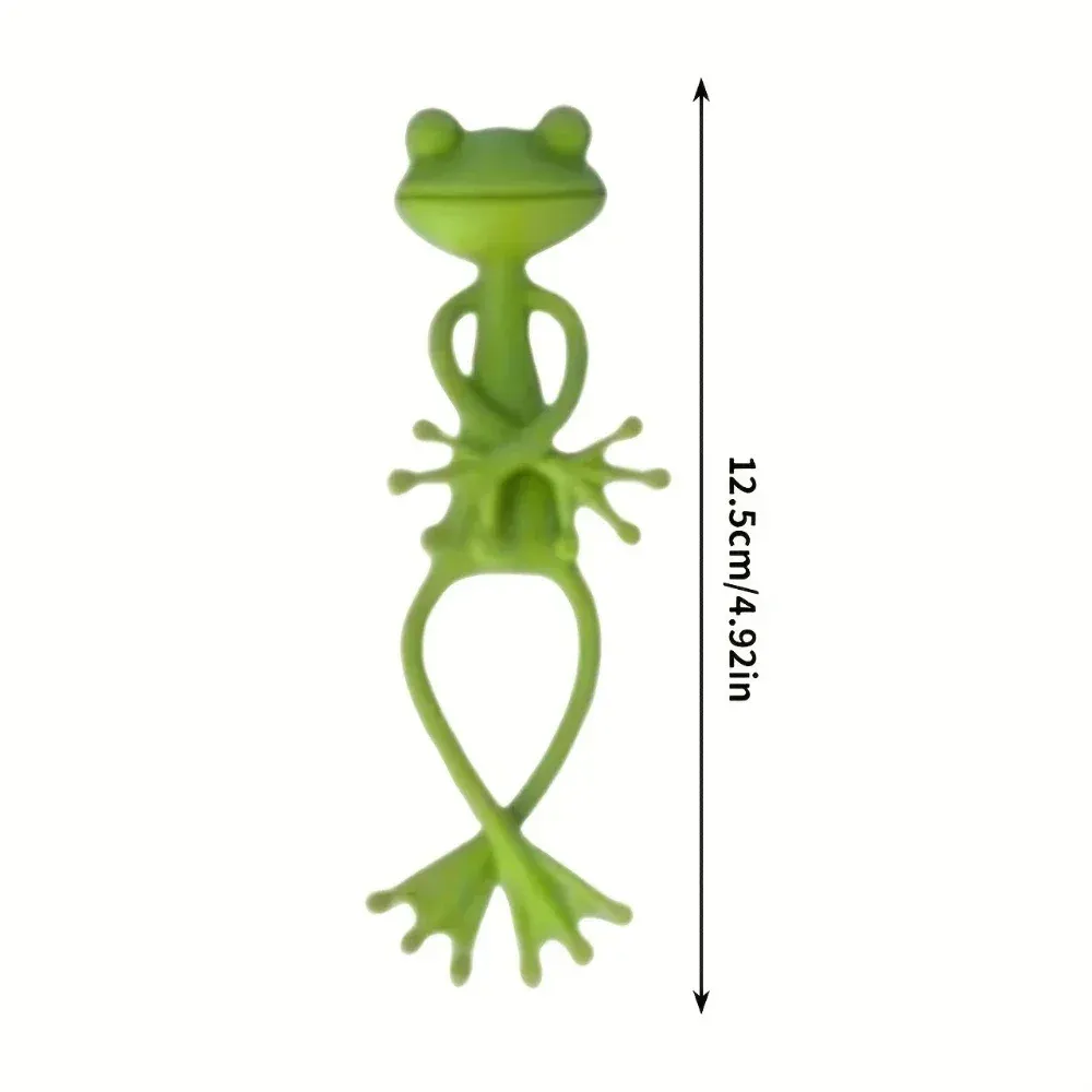 Cute Frog Plant Support Stake for Garden Pots - Durable Plastic Vine Holder for Indoor Outdoor Gardening Accessories, Balconies & Courtyards - Playful Plant Stand & Clips for Climbing Plants showcase 6