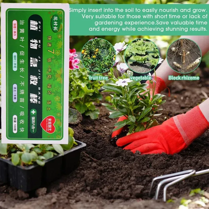 Slow-Release Plant Fertilizer Sticks for Indoor Potted Flowers & Garden Plants - Nutrient Rich Formula with NPK & Organic Carbon, Long-Lasting Soil Enhancer thumbnail 3