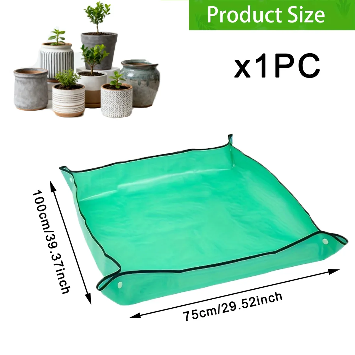 Waterproof Foldable Plant Potting Tray Mat 100x100cm - Leak-Proof Gardening Repotting Pad for Indoor & Outdoor Use showcase 15