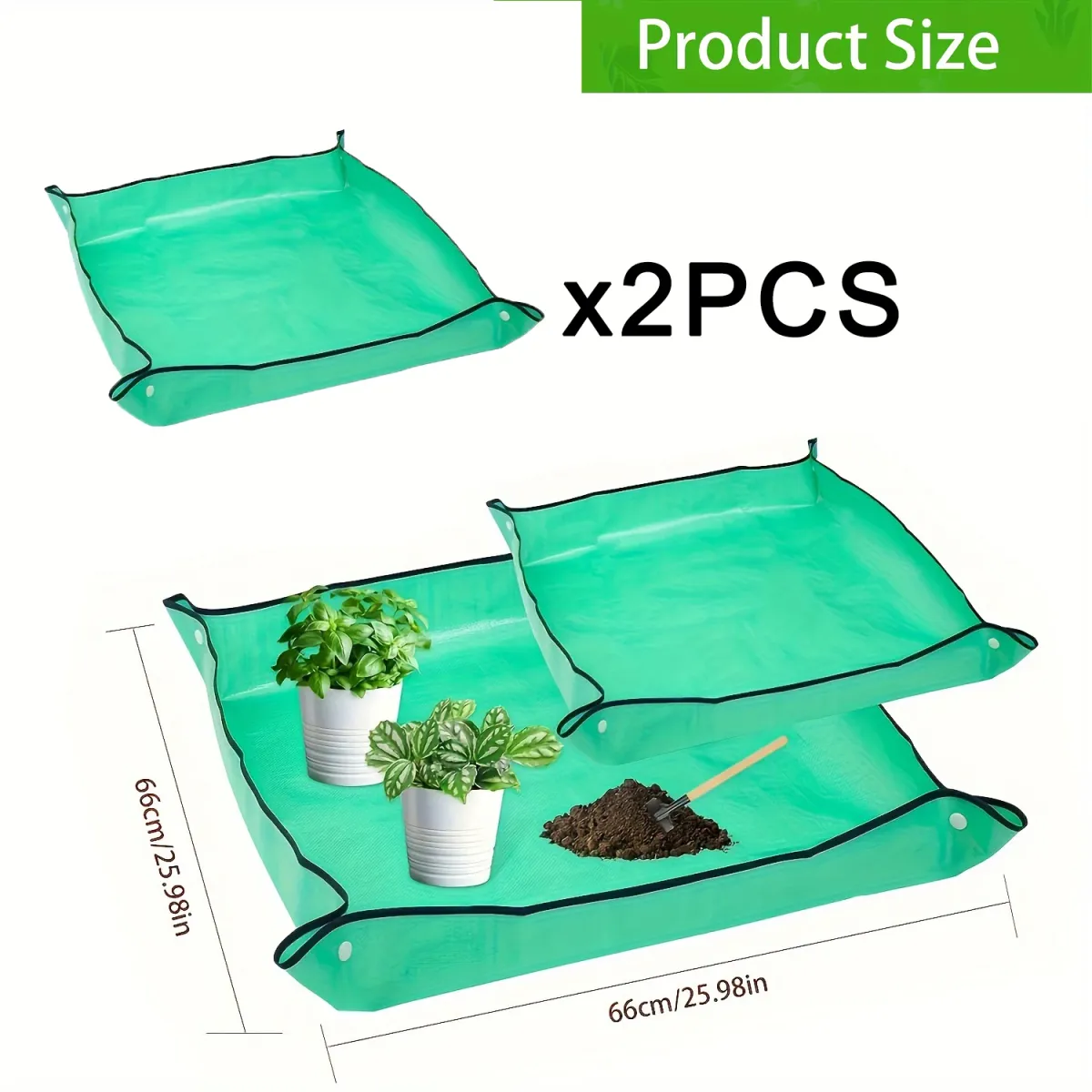 Waterproof Foldable Plant Potting Tray Mat 100x100cm - Leak-Proof Gardening Repotting Pad for Indoor & Outdoor Use showcase 5