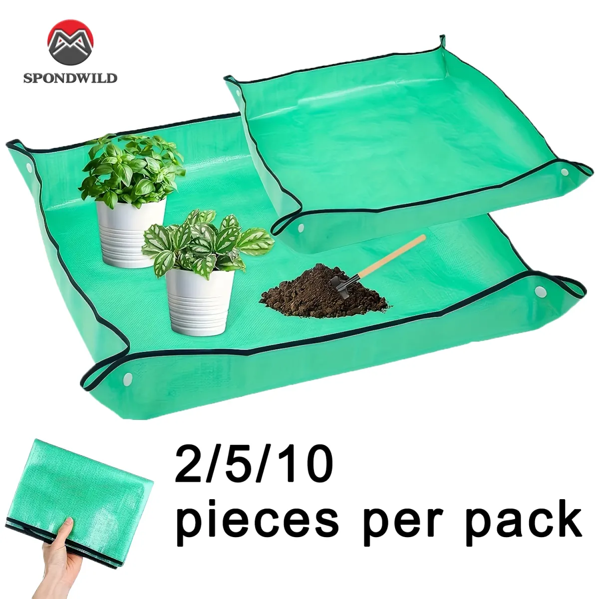 Waterproof Foldable Plant Potting Tray Mat 100x100cm - Leak-Proof Gardening Repotting Pad for Indoor & Outdoor Use showcase 1