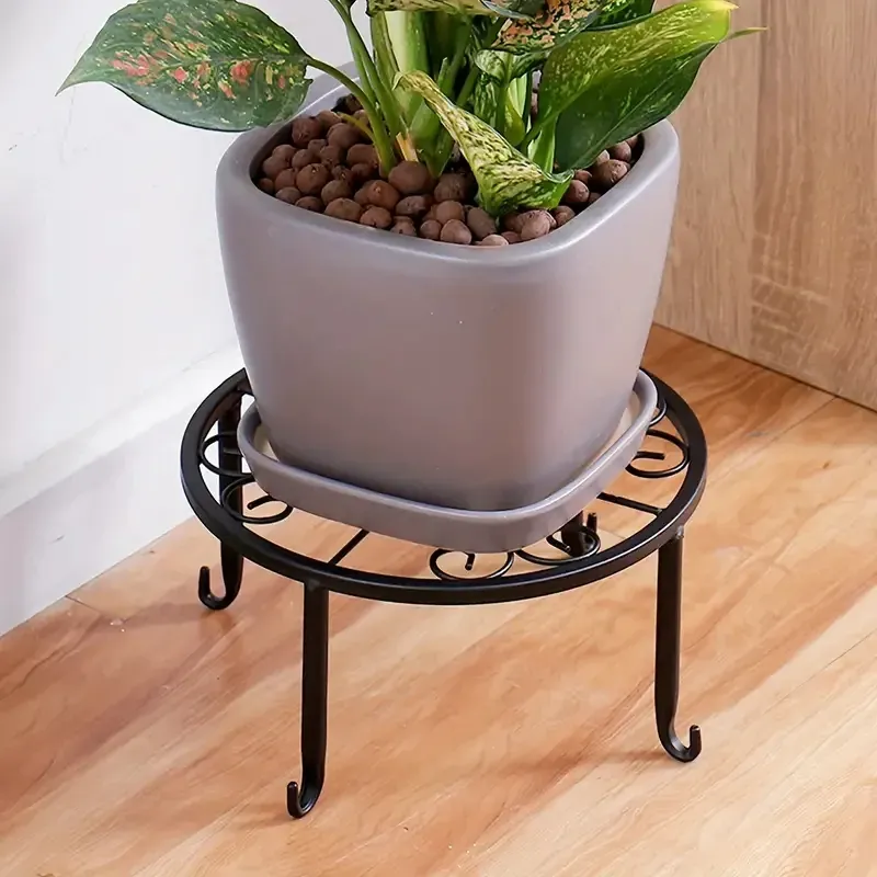 Heavy Duty Black Iron Metal Plant Stand Holder for Flower Pots - Indoor Outdoor Rustproof Planter Container Rack showcase 2