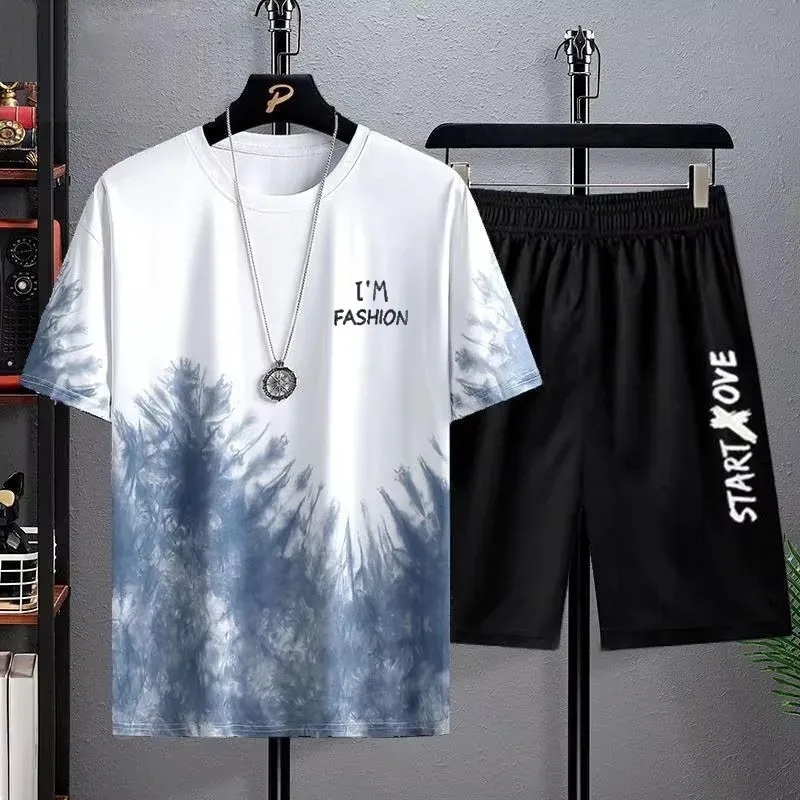 Men's Summer 3D Print Tracksuit Set: Quick-Drying Short Sleeve T-Shirt & Breathable Sports Shorts for Casual & Basketball showcase 2