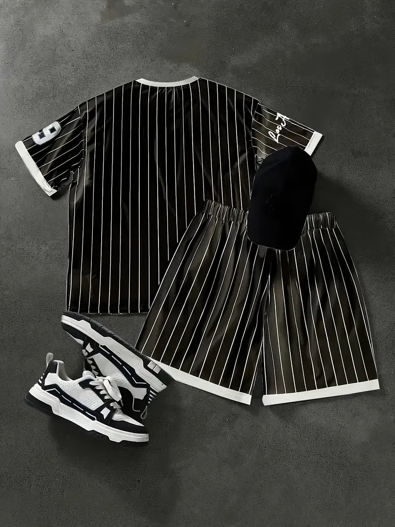 2025 Summer Men's Street Fashion Casual Set - Breathable 3D Digital Print Comfort Softness thumbnail 3