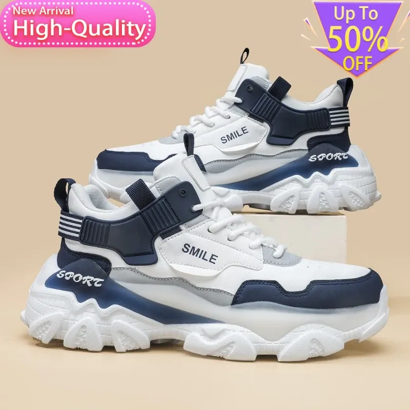 Men's Spring Anti-Slip Casual Sports Shoes - Comfortable Elastic Breathable Foot Protection for Daily Walking and Training thumbnail 3
