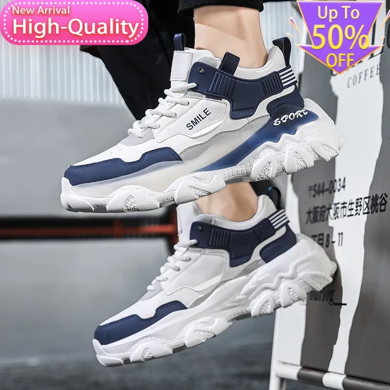 Men's Spring Anti-Slip Casual Sports Shoes - Comfortable Elastic Breathable Foot Protection for Daily Walking and Training thumbnail 5