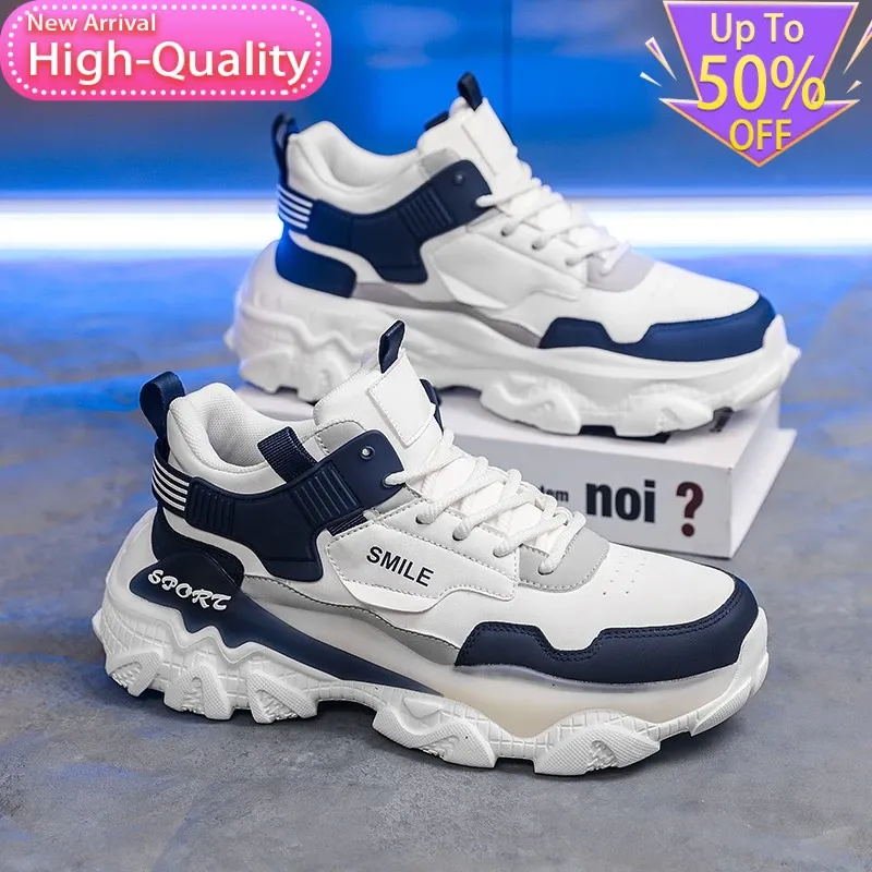 Men's Spring Anti-Slip Casual Sports Shoes - Comfortable Elastic Breathable Foot Protection for Daily Walking and Training thumbnail 1