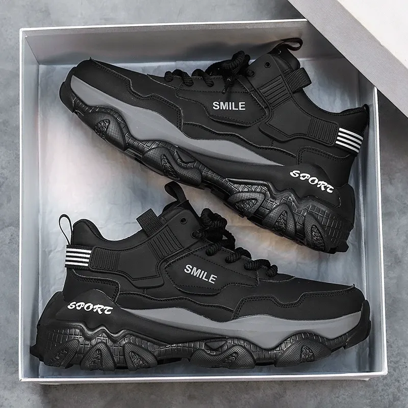 Men's Spring Anti-Slip Casual Sports Shoes - Comfortable Elastic Breathable Foot Protection for Daily Walking and Training showcase 3