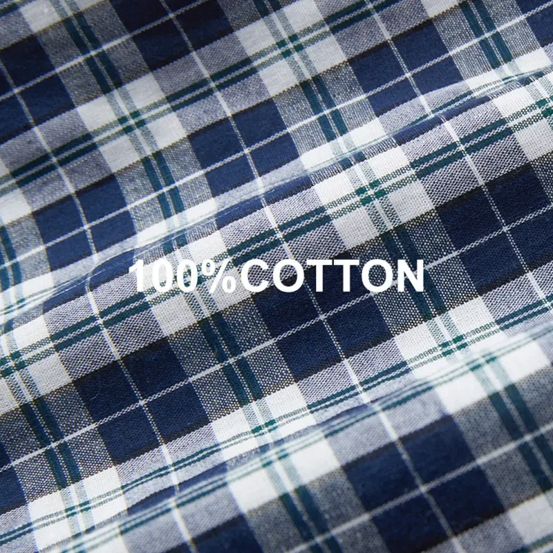 Men's Cotton Plaid Boxer Shorts S-XL, Comfortable Elastic Waistband Button Casual Underwear for Home Wear thumbnail 2