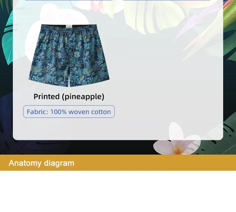 Men's Cotton Plaid Boxer Shorts S-XL, Comfortable Elastic Waistband Button Casual Underwear for Home Wear showcase 12