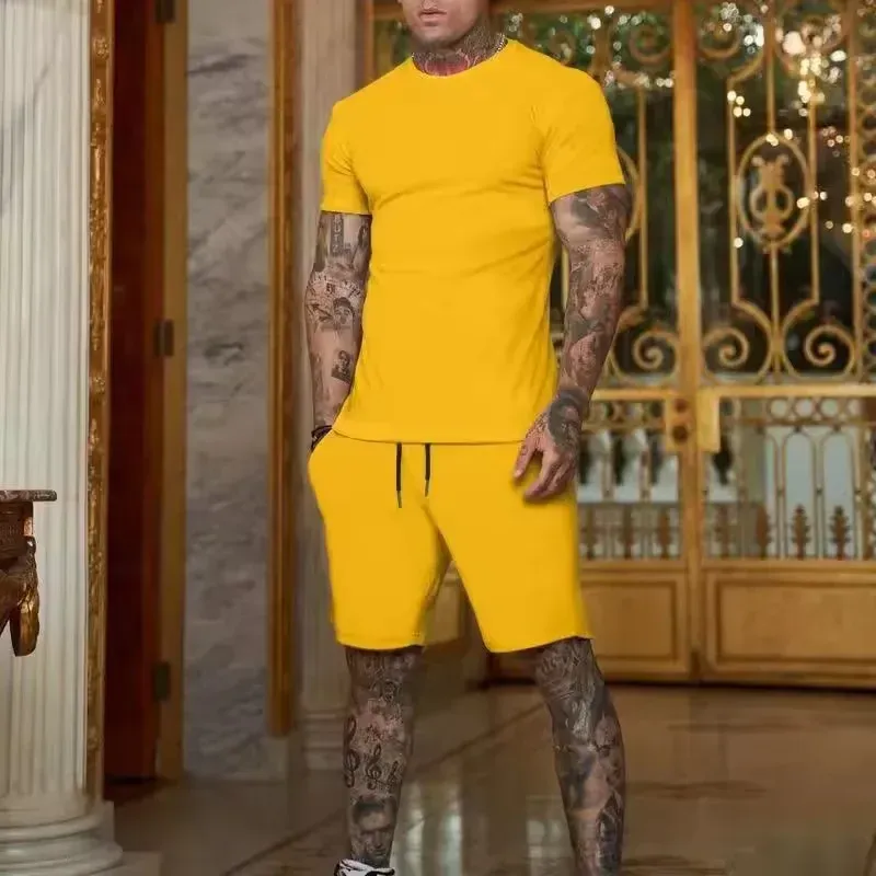 2025 Fashionable Men's Summer Sportswear Set: Breathable T-Shirt & Casual Shorts Two-Piece Outfit for Outdoor Activities thumbnail 6