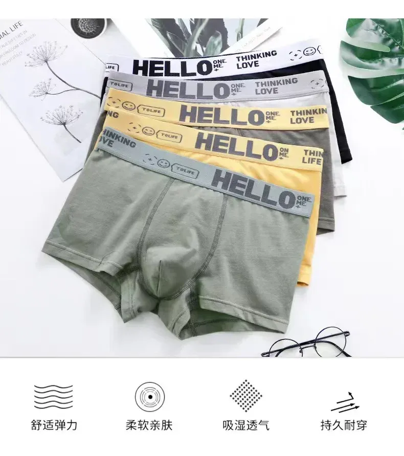 Men's Soft Cotton Boxer Briefs - Breathable Summer Sports Underwear for Ultimate Comfort showcase 3