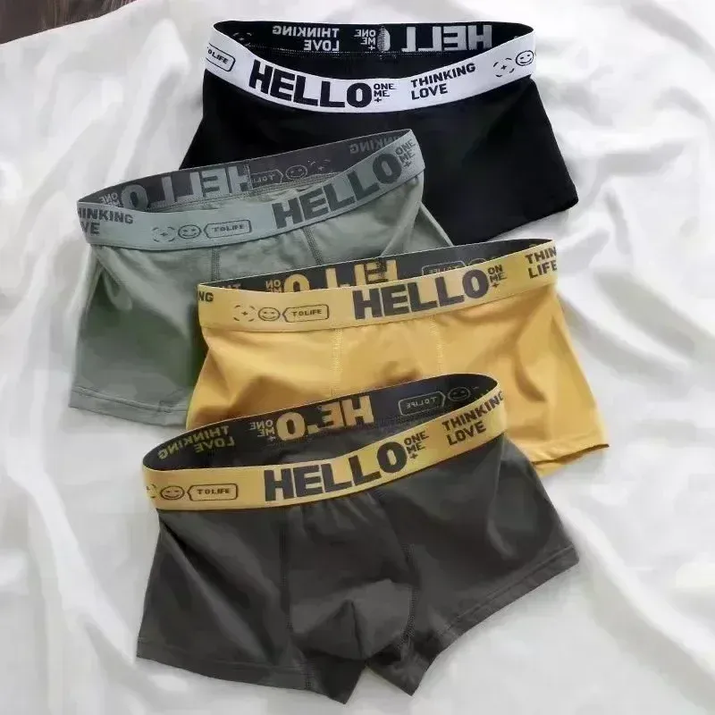 Men's Soft Cotton Boxer Briefs - Breathable Summer Sports Underwear for Ultimate Comfort thumbnail 3