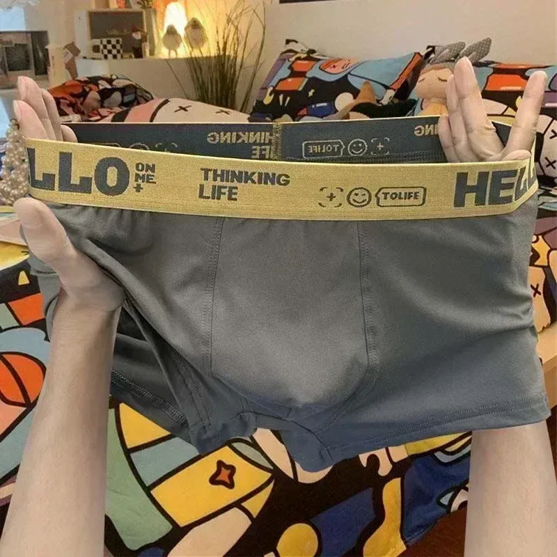 Men's Soft Cotton Boxer Briefs - Breathable Summer Sports Underwear for Ultimate Comfort thumbnail 5
